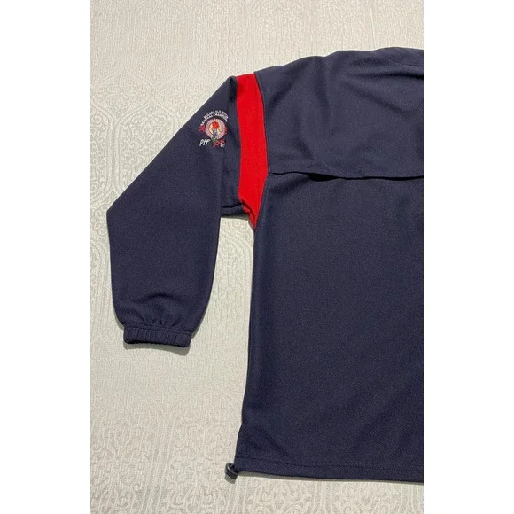 SPN Slo Pitch National Championship Pullover Jersey Navy Red Mens XL 1/4 Zip‎ - Picture 9 of 12